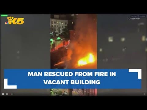 One person rescued from fire in vacant building in Seattle's First Hill neighborhood
