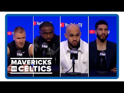Boston Celtics players NBA Finals Game 1 post-game interview 6.6.24 | Tatum, Porzingis, Brown, White