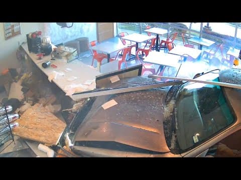WATCH: Vehicle plows into boba tea shop