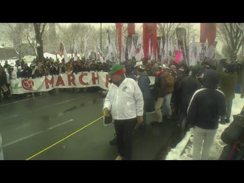 Annual 'March for Life' in DC carries on in the snow