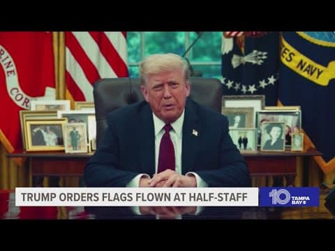 President Trump orders flags lowered for Charlie Kirk after deadly shooting