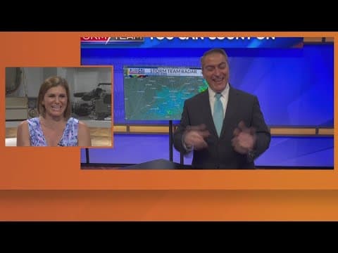Former WWL-TV morning meteorologist Dave Nussbaum sends a message to Leslie Spoon on her final day