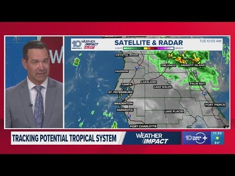 National Hurricane Center monitoring system over Florida set to bring heavy rain to Tampa Bay area