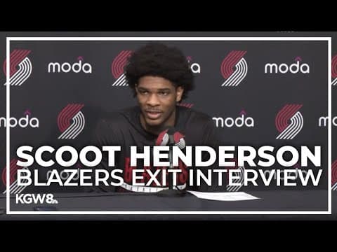 Scoot Henderson | Portland Trail Blazers end-of-season interview