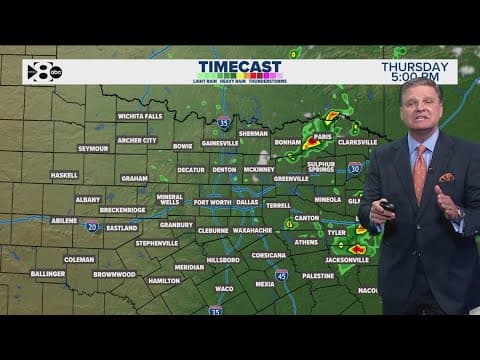 DFW Weather: Isolated storms expected across North Texas Wednesday evening
