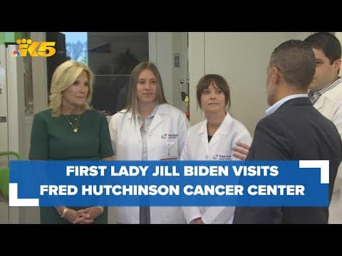 First Lady Jill Biden visits Fred Hutchinson Cancer Center in Seattle