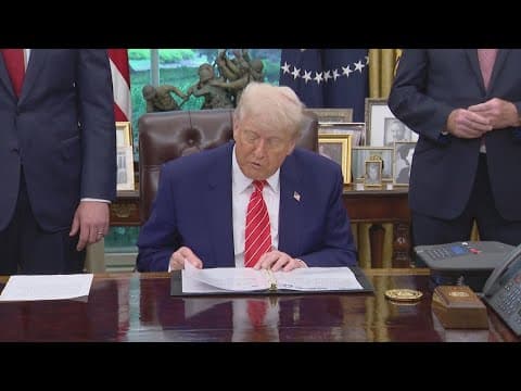 Pres. Trump announces trade deal with UK
