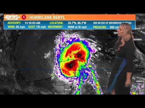 Hurricane Beryl slams Yucatan; expected in Gulf of Mexico with possible Texas landfall