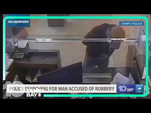 Police searching for man accused of robbing Tampa bank