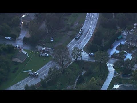Chopper 8 over storm destruction in North County
