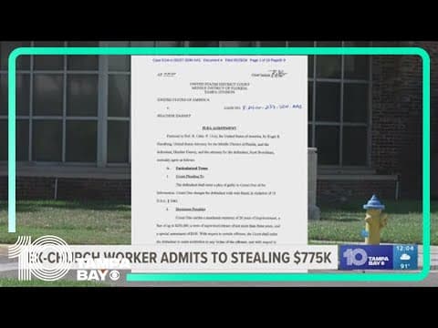 Former church employee admits to stealing more than $775k