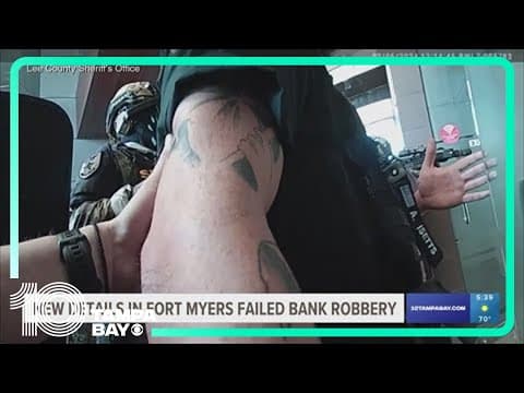 A sniper killed a Florida bank robber as he held a knife to a hostage's throat