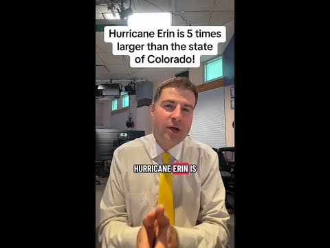 Hurricane Erin is 5 times larger than the state of Colorado