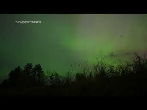 Northern lights dance over Minnesota