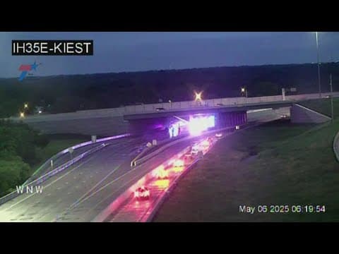 Traffic Alert: All southbound lanes of I-35E closed Tuesday morning