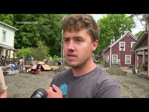 Flooding in Plainfield, Vermont destroys bridge, apartments