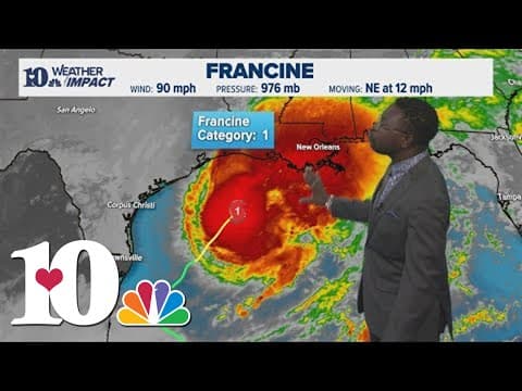 National Weather (9/11): Hurricane Francine traveling upward, heavier rainfall chances moving into F