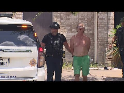 A man accused of throwing a sledgehammer and feces at neighbor's home arrested