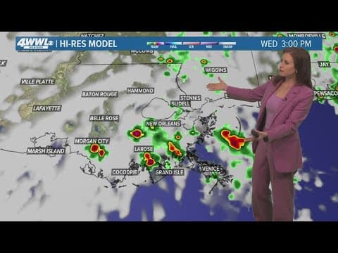New Orleans Weather: Spotty showers and rising humidity are in the weather forecast