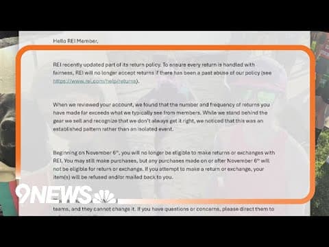 REI banning some members from making returns and exchanges