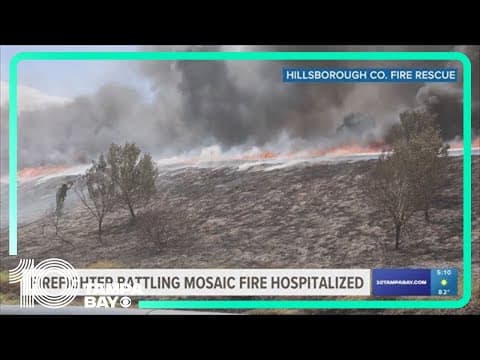 Brush fire at Mosaic fertilizer plant in Riverview reignites after Monday night's blaze