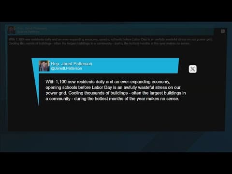 Texas lawmaker wants to push start of school back to ease strain on power grid