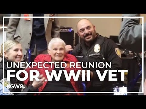 99-year-old World War II vet reunites with police officers who helped her after crash
