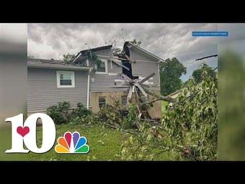Tree falls through Morristown home