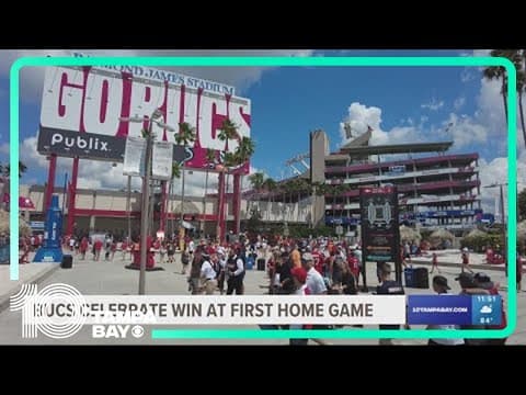 Bucs fans celebrate win against Bears at home opener