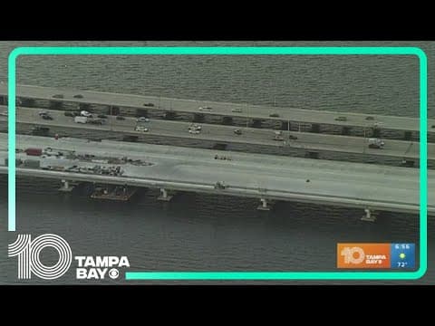 Crash on Howard Frankland Bridge closes southbound lanes