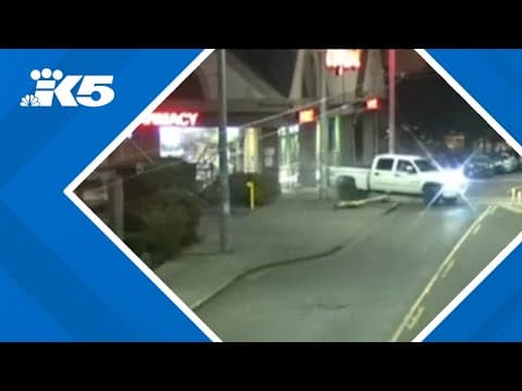 Suspect attempts to back truck into Seattle Walgreens