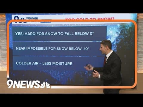 Can it be too cold to snow?