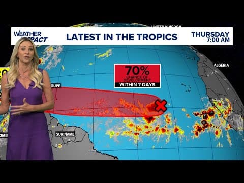 Tropical update: Tracking two spots for potential development