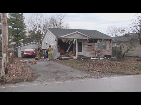 1 child, 2 adults injured after vehicle crashes into southwest Columbus house