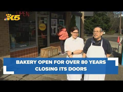 The Original Bakery, a West Seattle staple, closes its doors after 87 years, 48 with the same owner