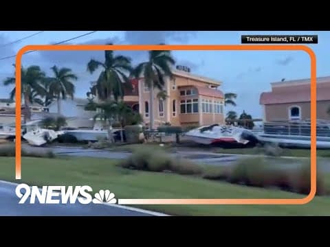 Hurricane Helene: Boats Litter Lawns on Treasure Island