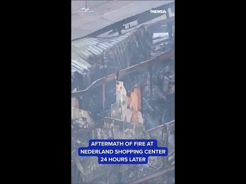 Aftermath 24 hours after Caribou Village Shopping Center fire in Nederland