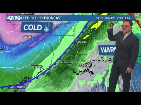 New Orleans Weather: Storms Sunday, Arctic blast next week