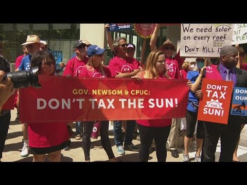 'Don't tax the sun' rally held in Downtown San Diego