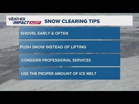 Tips to shovel, clear snow in your area safely
