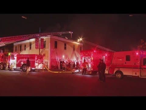 Fire rips through abandoned church in East Village