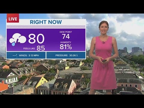 Hot and humid Mother's Day; scattered rain for the work week