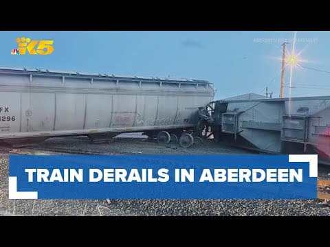 No injuries after train derailment in Aberdeen blocks roadway