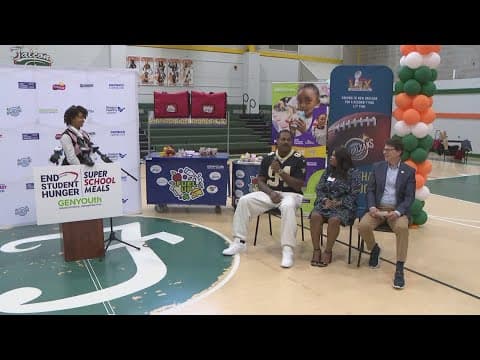 Saints Defensive Cam Jordan helps kick off Super School Meals