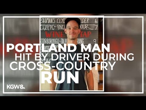 Portland bartender running from Oregon to South Carolina hit by driver in Texas
