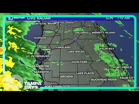 LIVE RADAR | Rain moving toward Tampa Bay
