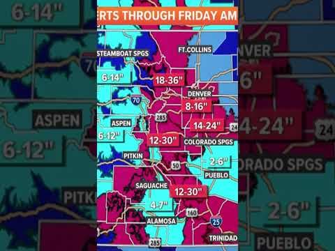 Major winter storm hitting Colorado: Forecast calls for feet of snow west of Denver