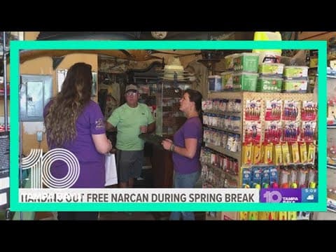 Handing out free Narcan during spring break