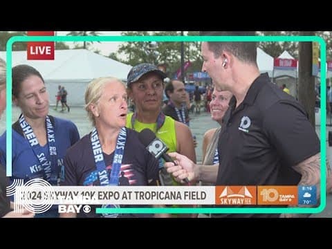 Skyway 10K 2024: Mother with 2 sons in military runs race