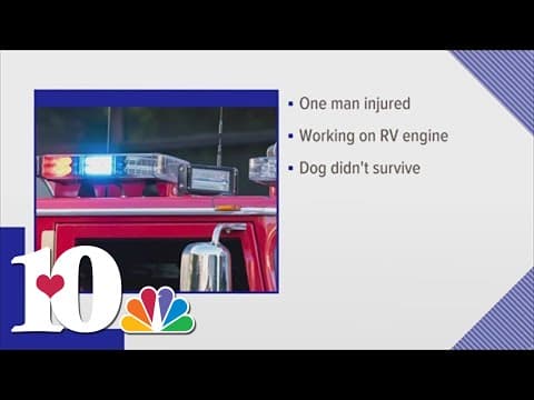 One man injured, dog dead after RV fire in East Knoxville